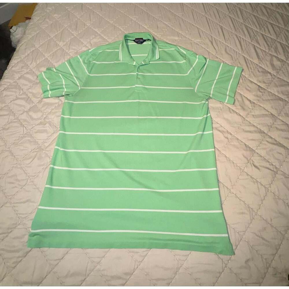 Polo Ralph Lauren Men's Green and White Polo-shirts